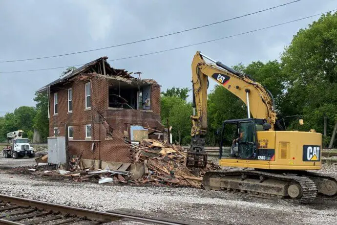 Building demolition contracted by Archview Services