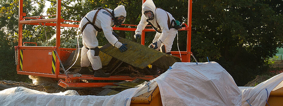 Remediation crew cleaning up job site