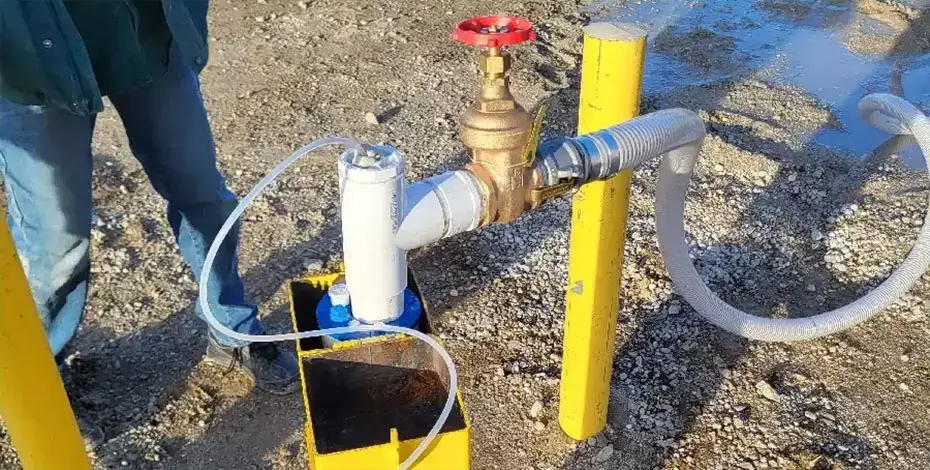 The newly installed DPE well head.